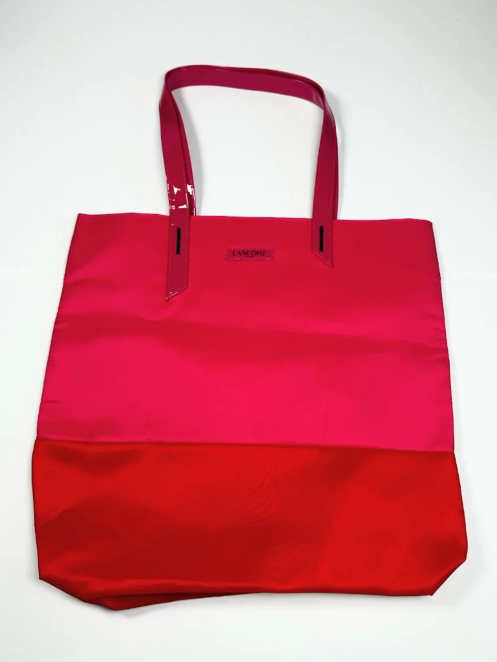 Lancôme Pink/Red Waterproof Flamingo Lined Tote‎ Bag Hot Barbie 16x15x3”